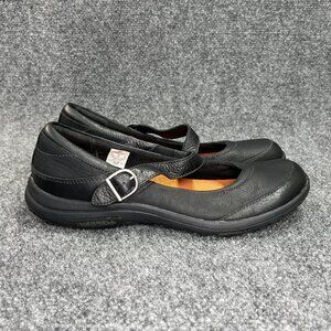 Merrell Dassie Mary Jane Shoes‎ Women's 9 Black Leather Slip On Buckle Sneakers